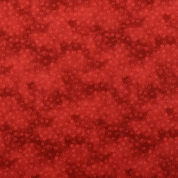 Baumwollstoff Popeline kleine Kreise rot Zertifiziert