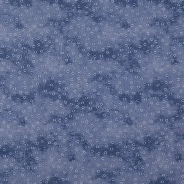 Baumwollstoff Popeline kleine Kreise jeansblau Sofort Bestellen