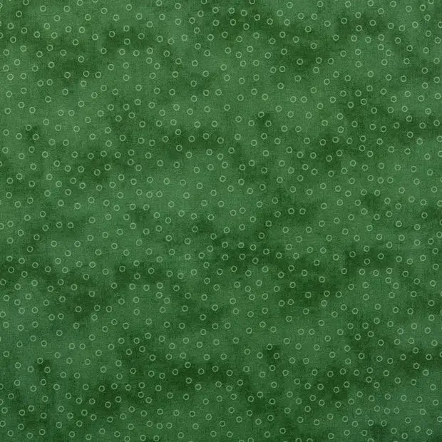 Baumwollstoff Popeline kleine Kreise tannengrün Top-Preis