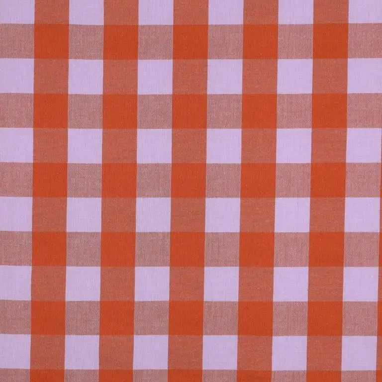 Wochenendangebot Baumwollstoff Karos orange