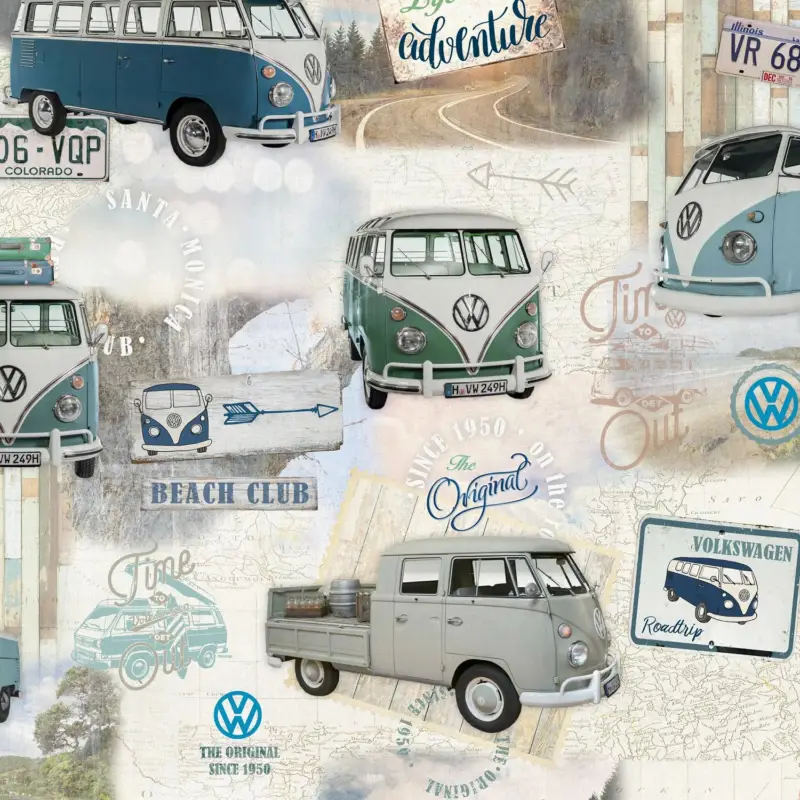 Dekostoff Halbpanama Lizenz VW Bulli natur Zertifiziert