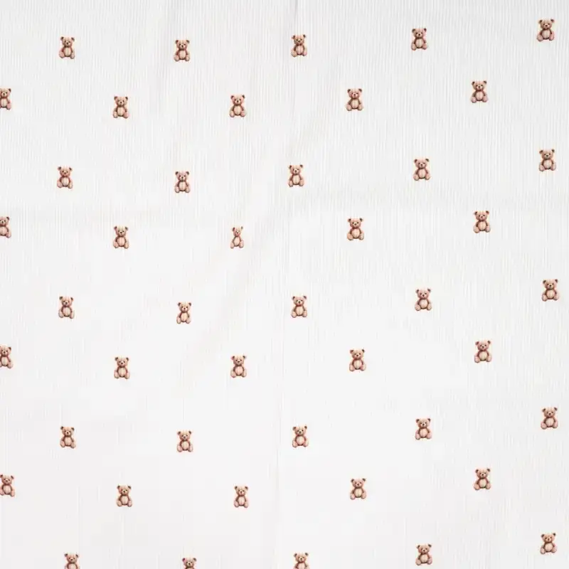 Bestseller Baumwolljersey gerippt Teddy natur