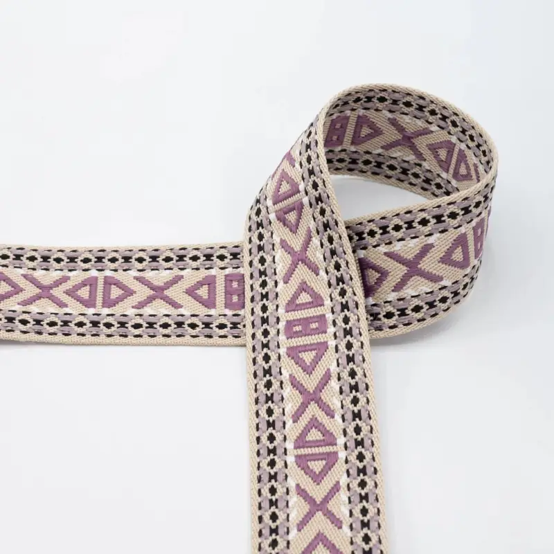 Gurtband Ornamentmuster mauve 50 mm Top-Angebot