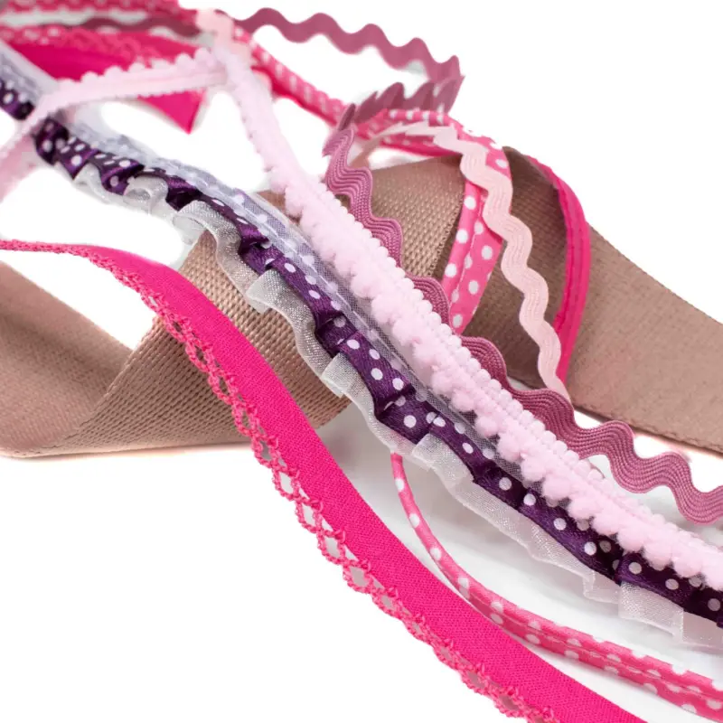 Sale Überraschungspaket Bänder & Borten Reste rosa/ pink