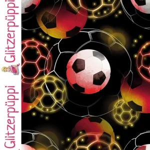 Baumwolljersey Fußball Deutschlandfarben - Glitzerpüppi Angebot