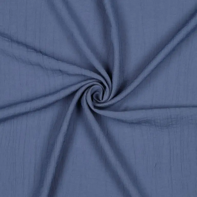 Viskosestoff Krepp uni jeansblau Preisreduziert