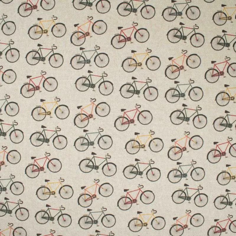 Dekostoff Fahrräder beige Expressversand