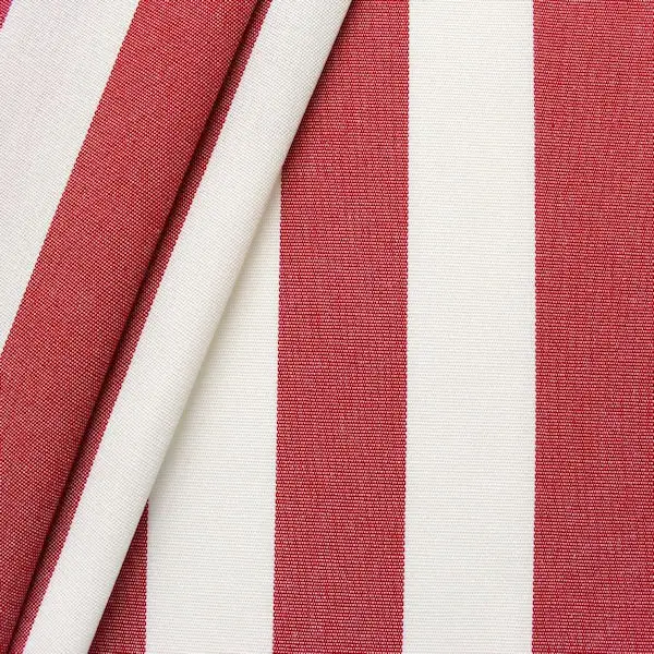 Echt Markisen Outdoorstoff "Streifen" Breite 160cm Farbe Rot-Weiss