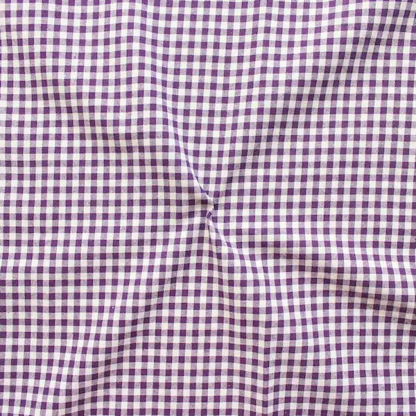 Super-Preis 100% Baumwollstoff "Karos mittel" Farbe Dunkel-Aubergine Weiss