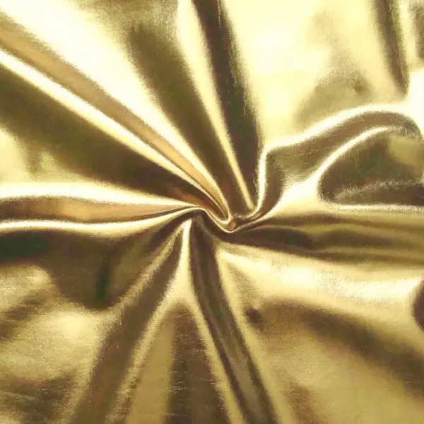 Sonderangebot Stretch Folienjersey Farbe Gold