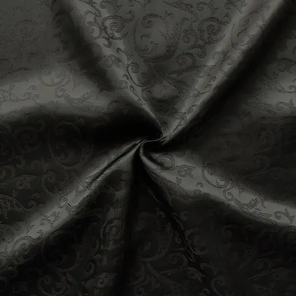 Top-Preis Futterstoff Jacquard "Ranken Muster" Farbe Schwarz