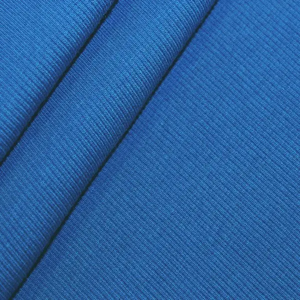 Baumwoll Bündchenstoff Ripp Farbe Royal-Blau Geprüft