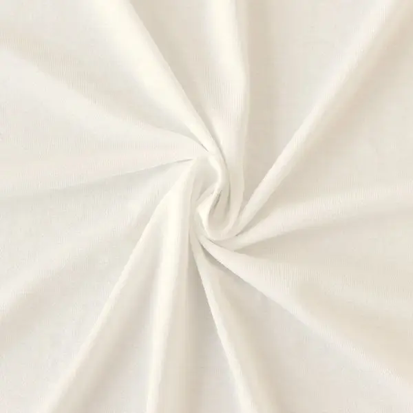 Viskose Stretch Jersey "Basic" Farbe Woll-Weiss Sichere Zahlung