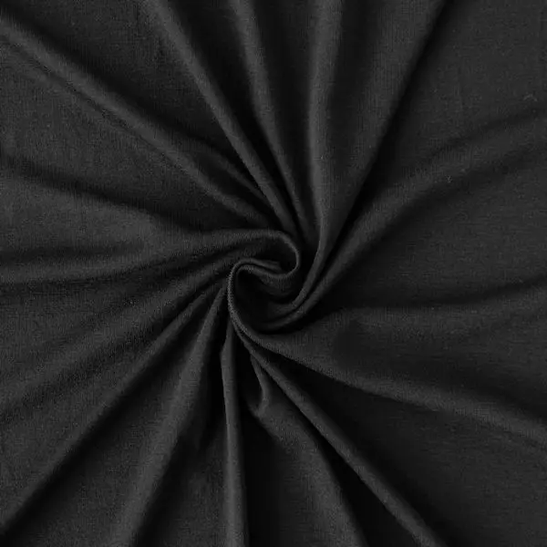 Viskose Stretch Jersey "Basic" Farbe Schwarz Highlight