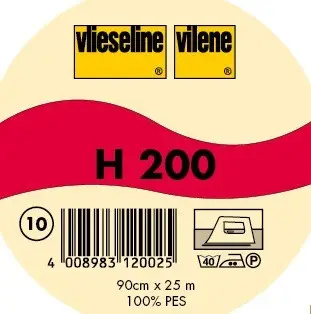 Super-Preis Vlieseline leichte fixierbare Bügeleinlage Typ H200 Farbe Weiss