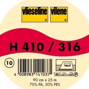 Vlieseline Softline Bügeleinlage fixierend faserverstärkt Typ H 410 Farbe Weiss Direktkauf