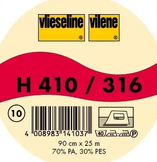 Vlieseline Softline Bügeleinlage fixierend faserverstärkt Typ H 410 Farbe Weiss Direktkauf