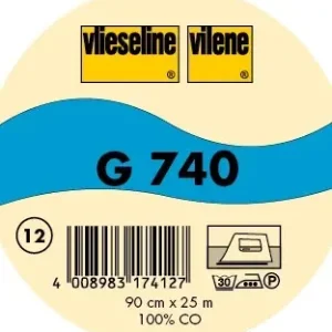 Markenware Vlieseline mittelschwere Gewebeeinlage aufbügelbar Typ G740 Farbe Ecru