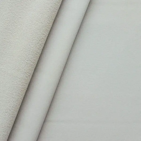 Softshell Fleece Stoff Farbe Beige-Grau Schneller Versand