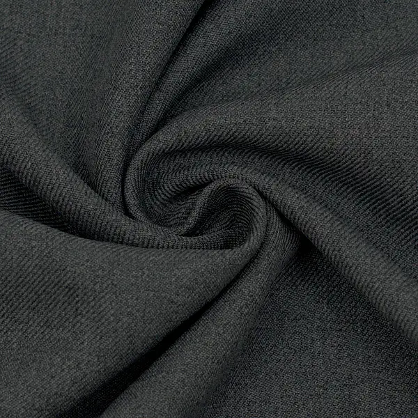 Zertifiziert 100% Polyester Gabardine Farbe Dunkel-Grau meliert
