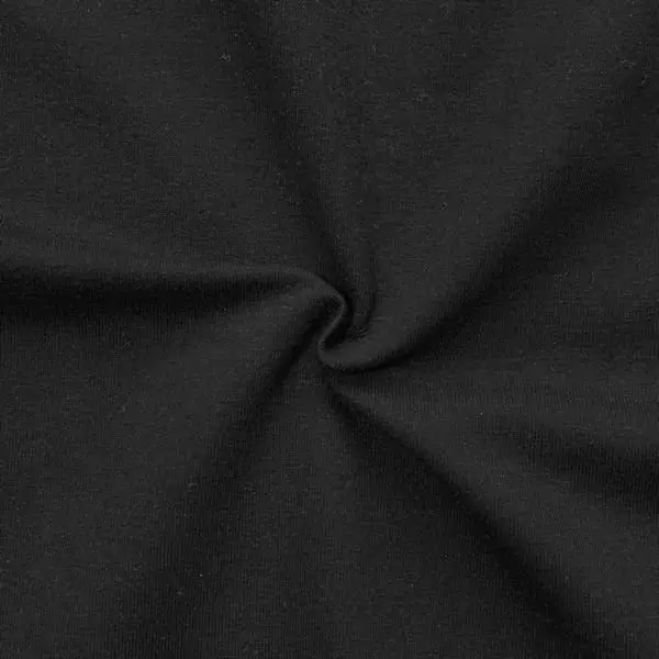 Sweatshirt Baumwollstoff French Terry "Fashion Basic 2" Farbe Schwarz Ausverkauf