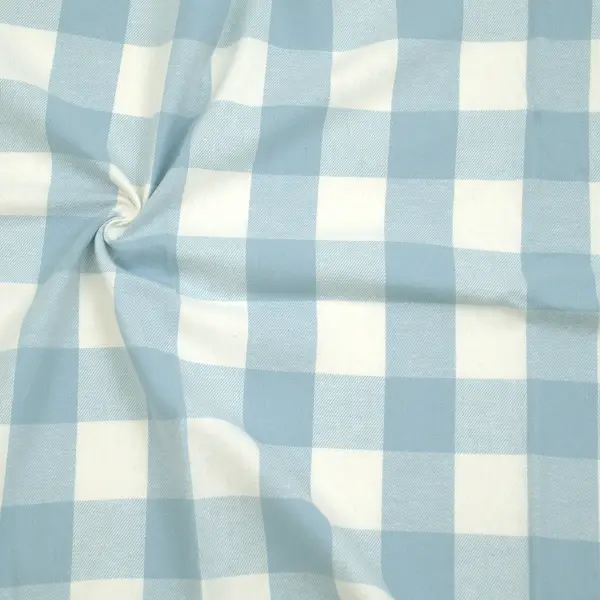 Heißes Angebot 100% Baumwolle Flanell "Karos Klassik" Farbe Hell-Blau