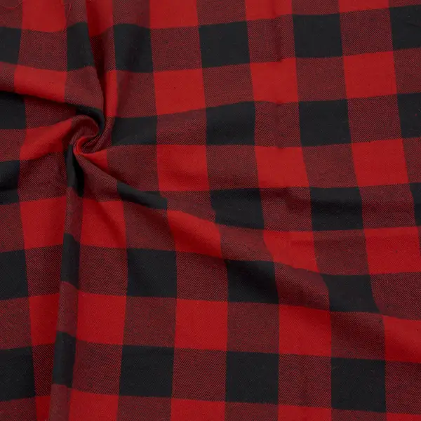 Top-Angebot 100% Baumwolle Flanell "Karos Klassik" Farbe Rot-Schwarz