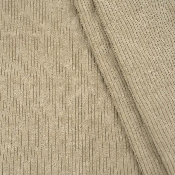 Mega-Angebot Breitcord Steppstoff Doubleface "Rauten" Farbe Beige