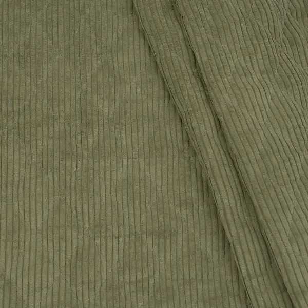 Beliebt Breitcord Steppstoff Doubleface "Rauten" Farbe Khaki-Grün