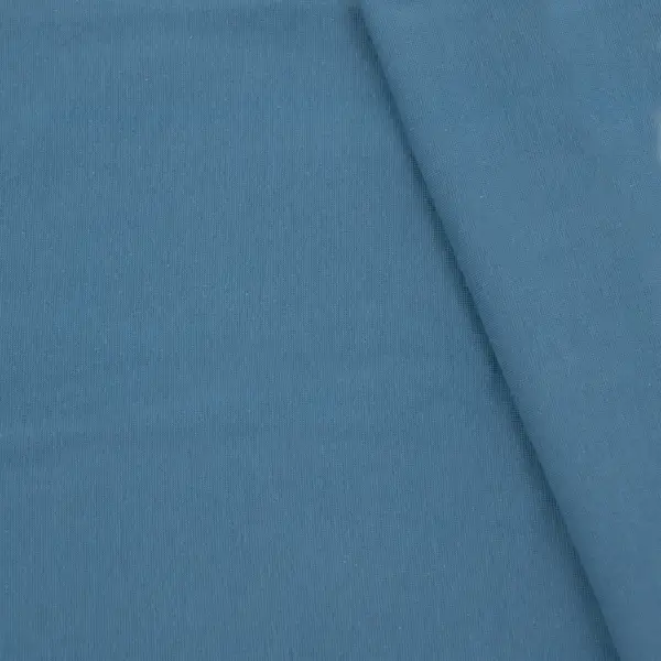 Baumwoll Bündchenstoff "glatt" Farbe Jeans-Blau Aktuell