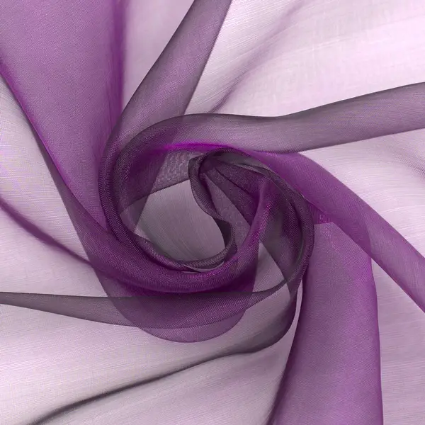 Organza einfarbig Farbe Aubergine Geprüft