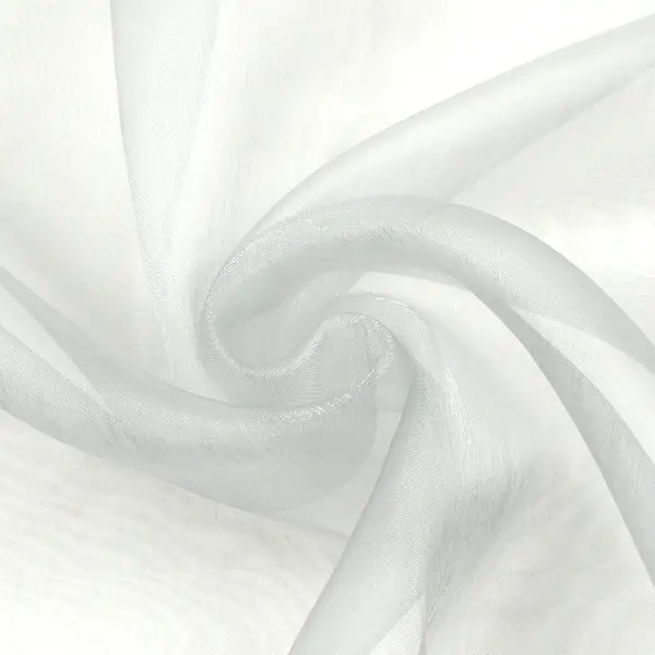 Billig Organza einfarbig Farbe Silber-Grau