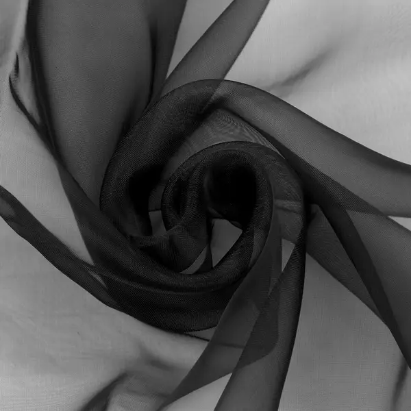 Organza einfarbig Farbe Schwarz Ausverkauf