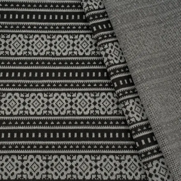 Winterstrick "Norweger Design" Farbe Schwarz-Grau Finale Aktion
