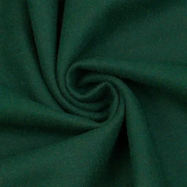 Aktuell Mantel Wollstoff "Caban" Farbe Dunkel-Grün meliert
