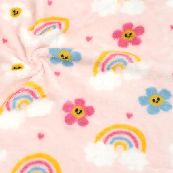 Wellness Fleece "Regenbögen & Blumen" Farbe Rosa Jetzt Kaufen