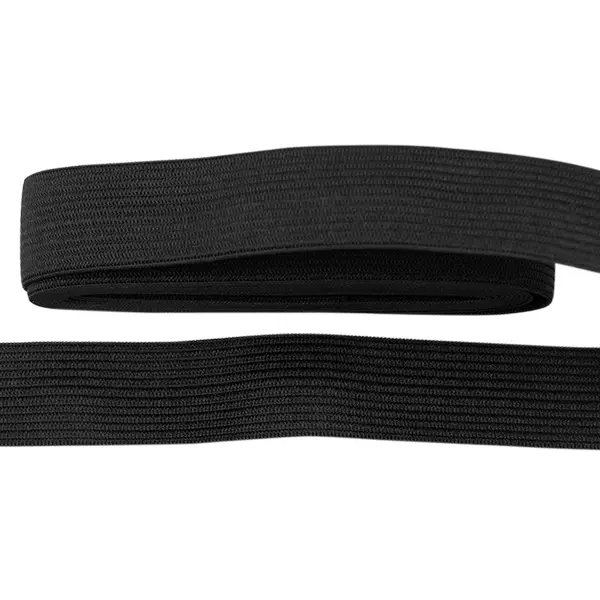 Echt 2,5m Gummiband Breite 25mm Farbe Schwarz
