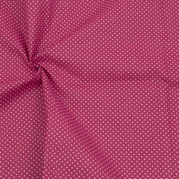 100% Baumwolle Popeline "Tupfen Mini 3" Farbe Fuchsia Versand Am Gleichen Tag