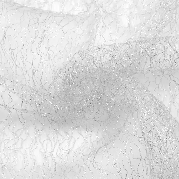 Spinnen Tüll Stoff Metallic Farbe Silber Direktkauf
