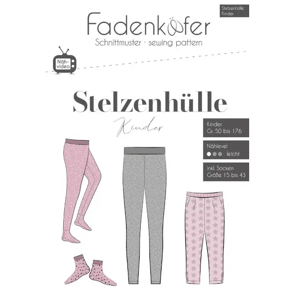 Fadenkäfer Schnitt Stelzenhülle für Kinder Größe 50 - 176 Neuheit