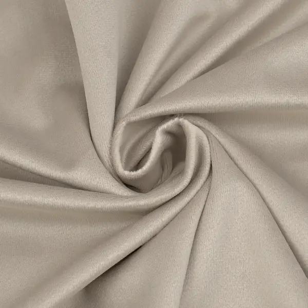 Abverkauf Microfaser Samt Stoff "Velvet Touch" Farbe Grau-Beige