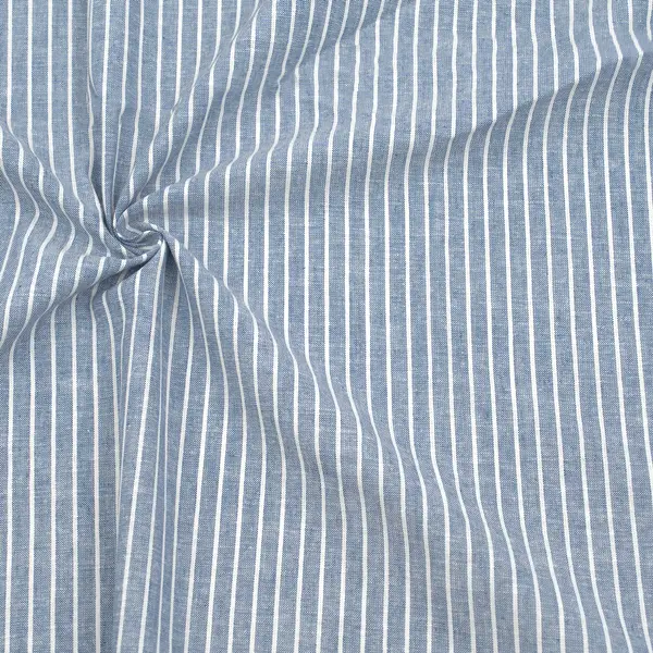Top-Preis Leinen-Baumwolle "Streifen Classic 3" Farbe Jeans-Blau