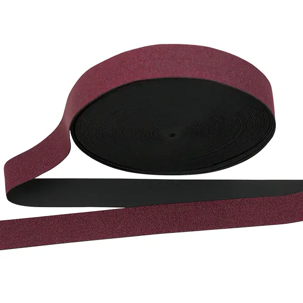 Elastikband Lurex 40mm Farbe Bordeaux Sofort Bestellen