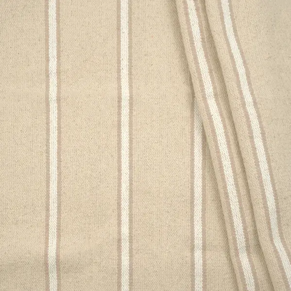 Finale Aktion 100% Baumwolle Panama schwere Qualität "Streifen 2" Farbe Natur-Beige