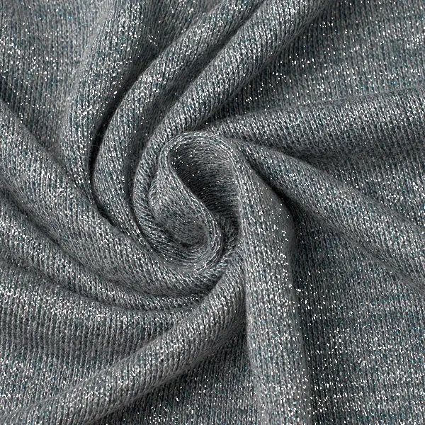 Strickstoff "Lurex Glitzer 3" Farbe Jeans-Blau Schnäppchen