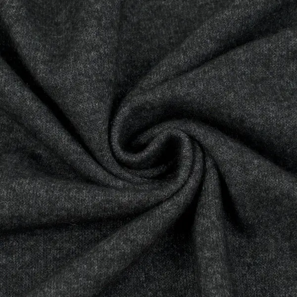 Wollstoff "Sweat Optik" Farbe Dunkel-Grau meliert Sichere Zahlung