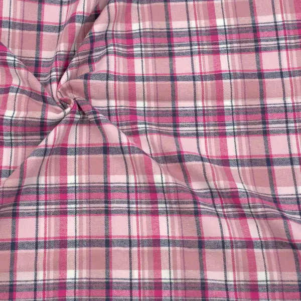 Top-Preis 100% Baumwolle Flanell "Karos Klassik 6" Farbe Rosa