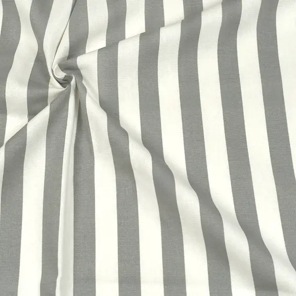 100% Baumwolle Canvas Breite 280cm "Blockstreifen 3" Farbe Ecru-Grau Geprüft