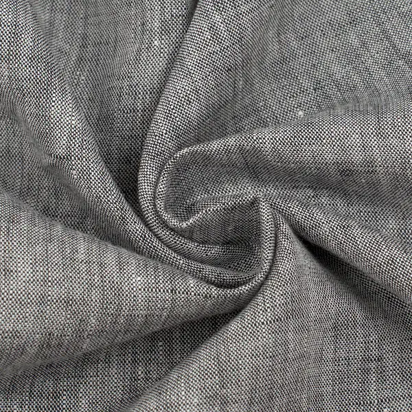 Neue Ware 100% Leinen Stoff "Melange" Farbe Schwarz