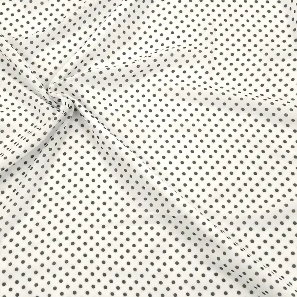 Heißes Angebot Polyester Chiffon "Tupfen Klein 5" Farbe Creme-Weiss